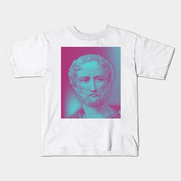 Cayo Plinio Segundo Pink Portrait | Cayo Plinio Segundo Artwork 2 Kids T-Shirt by JustLit